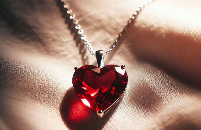 Clio Jewellery’s Heart-Shaped Ruby Necklace